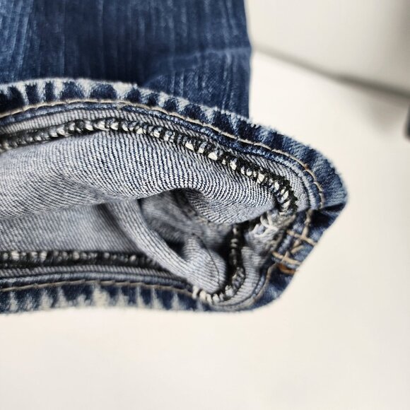 Silver Jeans Mens 34x30 Blue Zac Straight Leg Denim Altered Hem - Picture 7 of 11